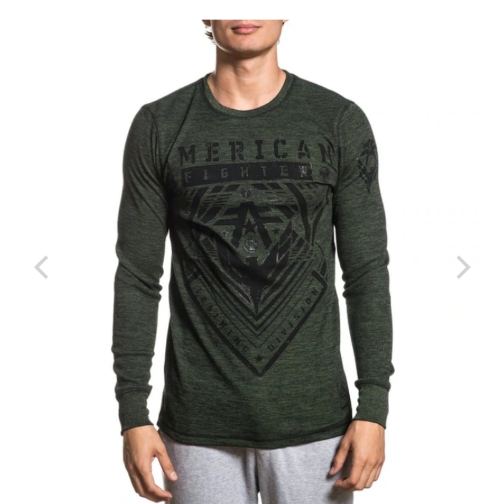 Black/Gray american fighters shirt